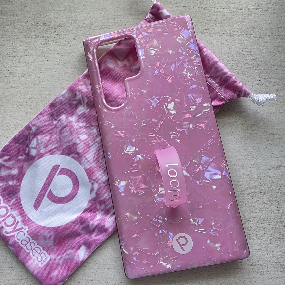 Loopy Case Pink Glossy Phone Case with Whimsical Design